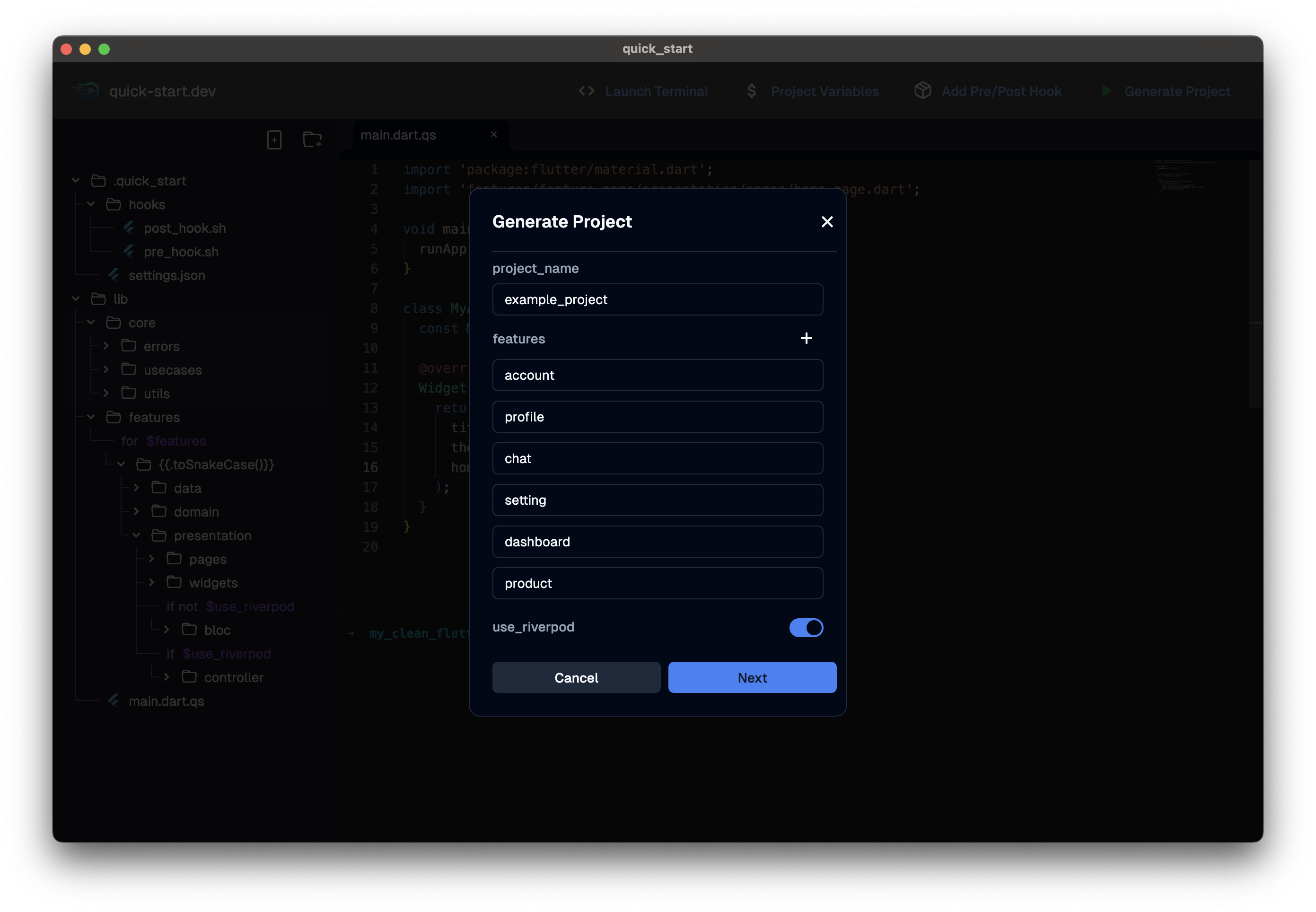 Fill Variables Screenshot